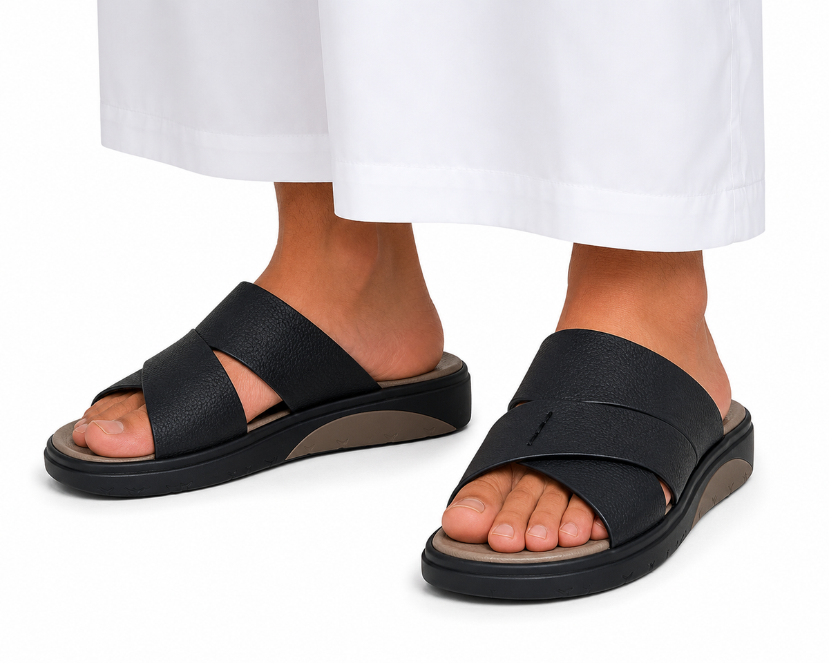 Noor | Cross Strap Arabic Slipper | GS-1114
